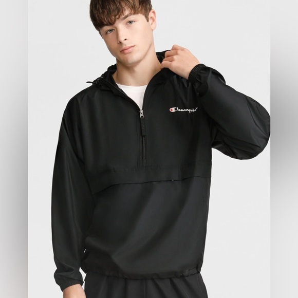 NWT Champion Men's Stadium Packable Jacket Black Size Large - Picture 1 of 15